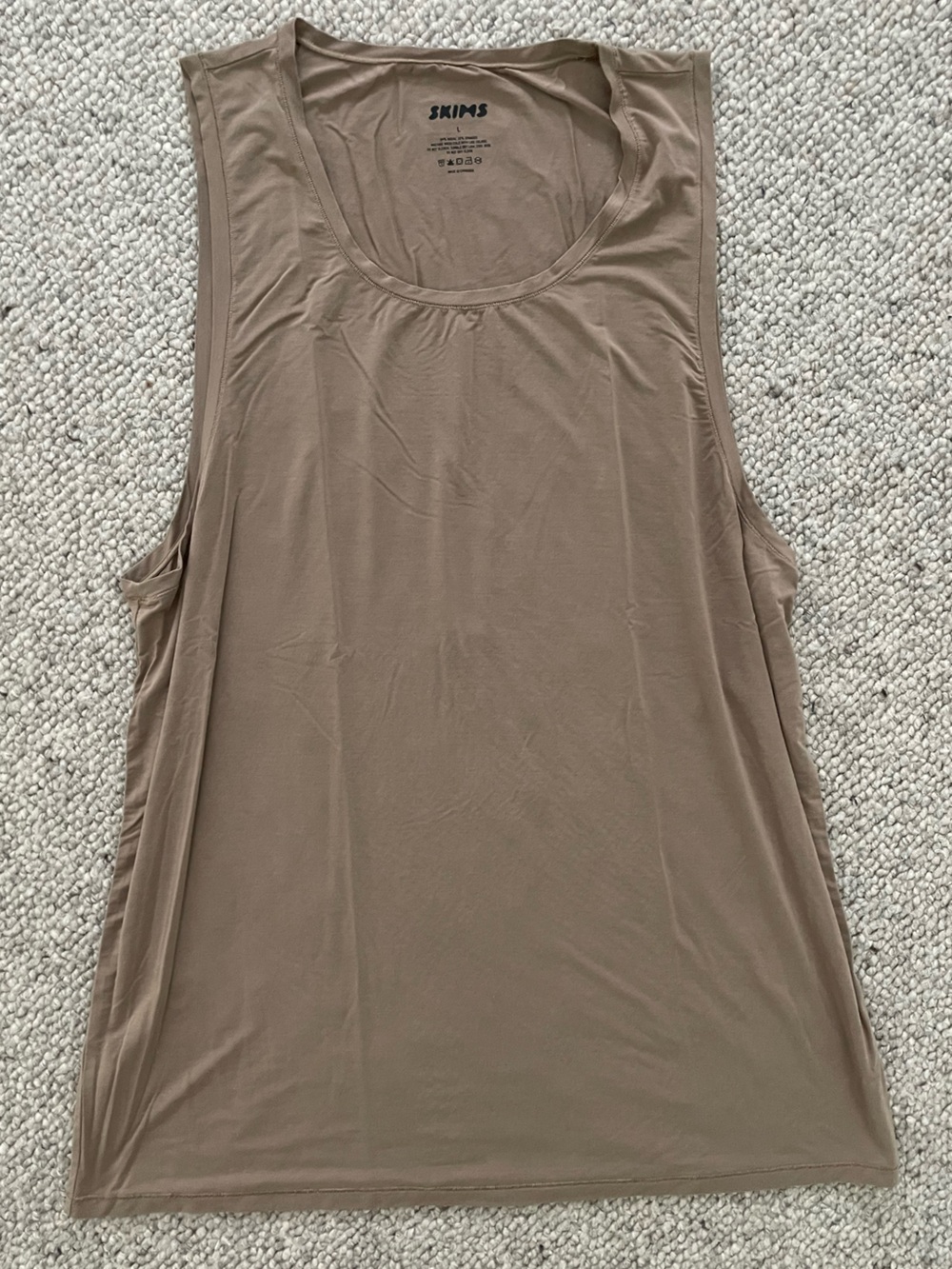 SKIMS Sleeveless Tank Top / Dress in Taupe large